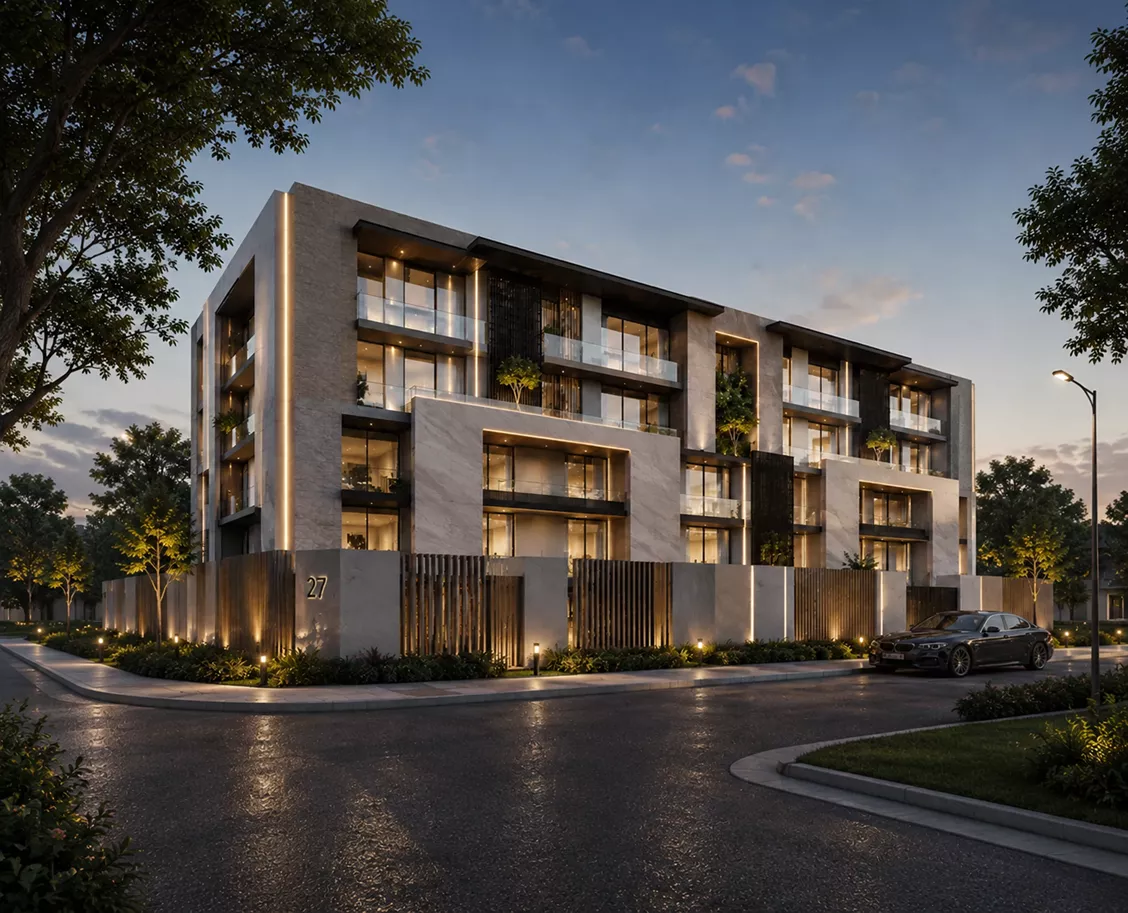 VLPL Floors residential project exterior view with premium design and clean facade